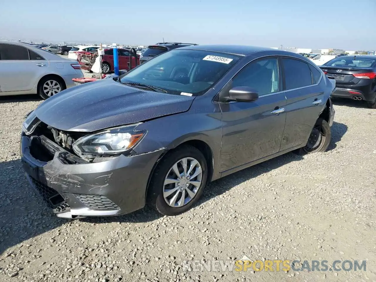 1 Photograph of a damaged car 3N1AB7AP5KY313964 NISSAN SENTRA 2019