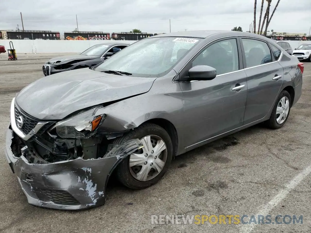 1 Photograph of a damaged car 3N1AB7AP5KY363781 NISSAN SENTRA 2019