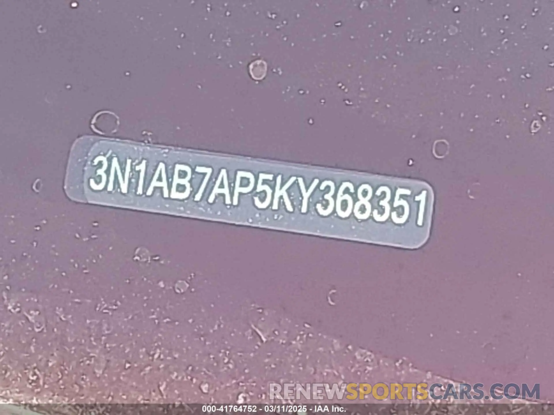 9 Photograph of a damaged car 3N1AB7AP5KY368351 NISSAN SENTRA 2019