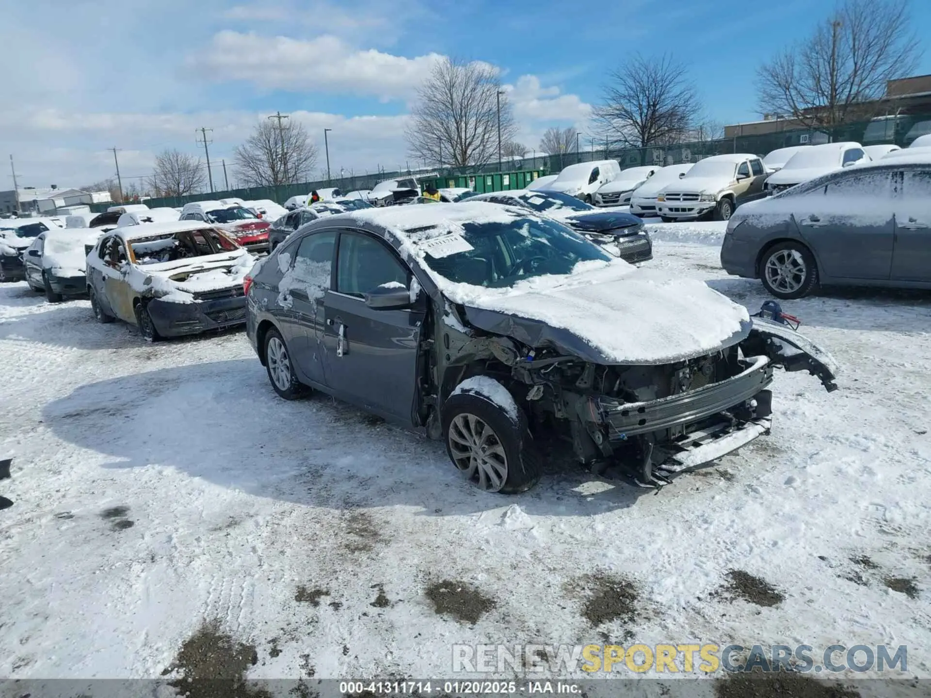 1 Photograph of a damaged car 3N1AB7AP5KY419878 NISSAN SENTRA 2019