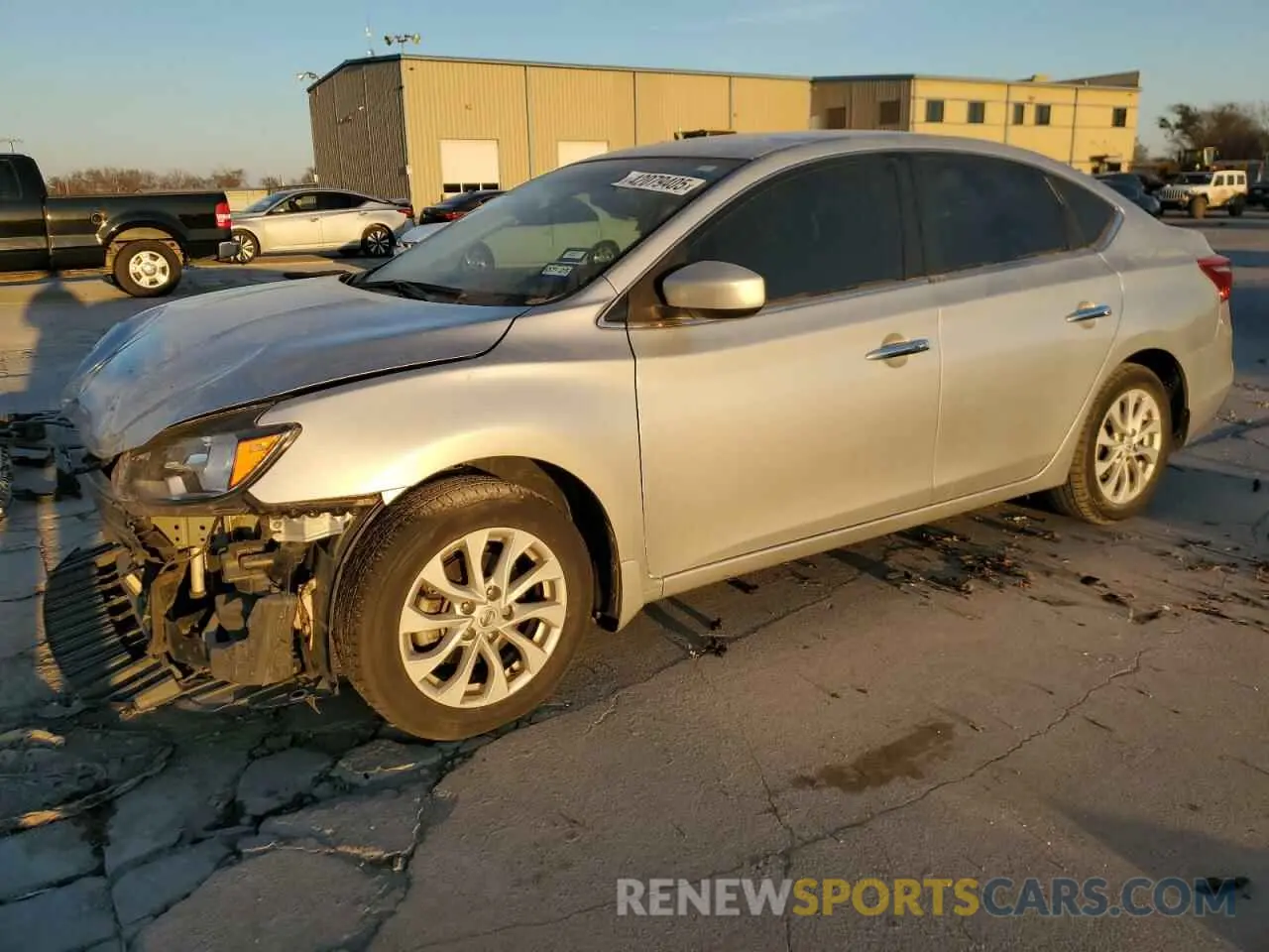 1 Photograph of a damaged car 3N1AB7AP6KL607368 NISSAN SENTRA 2019
