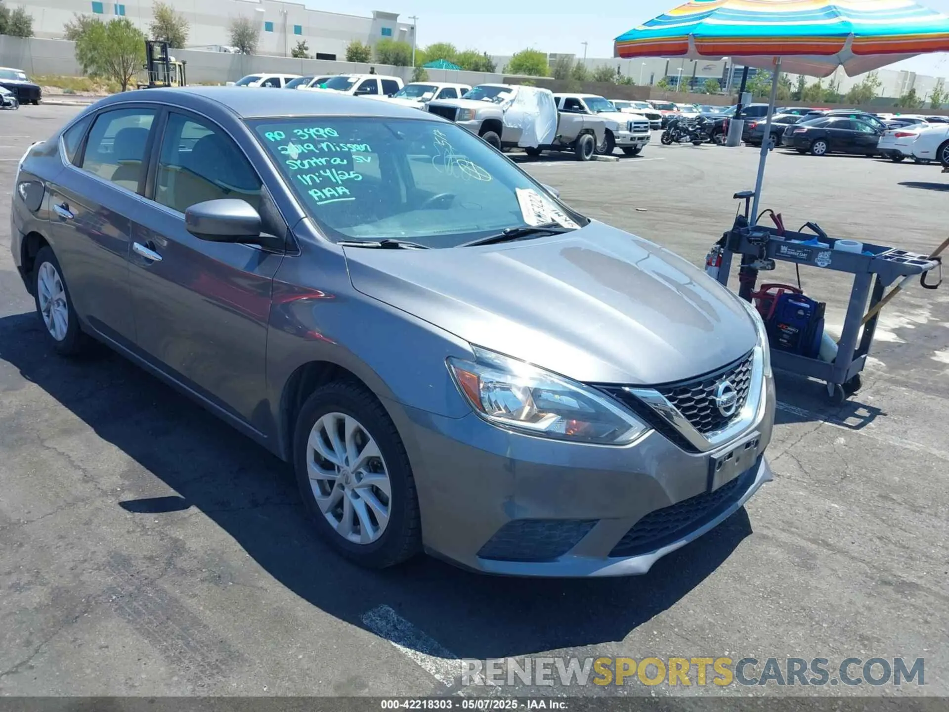 1 Photograph of a damaged car 3N1AB7AP6KL612618 NISSAN SENTRA 2019