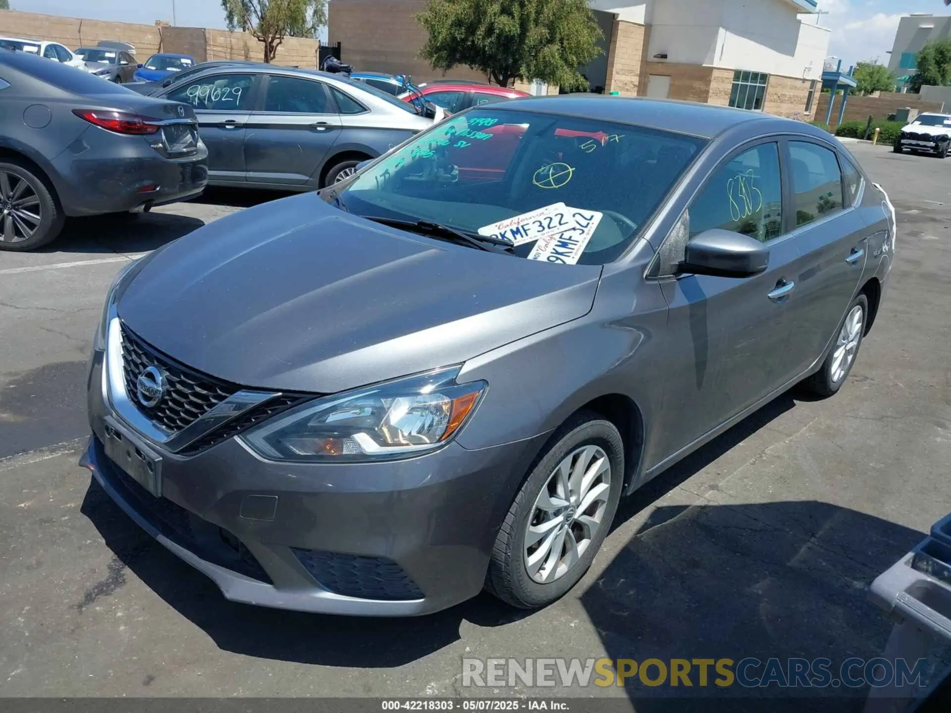 2 Photograph of a damaged car 3N1AB7AP6KL612618 NISSAN SENTRA 2019