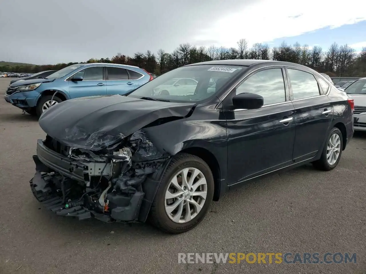 1 Photograph of a damaged car 3N1AB7AP6KL614577 NISSAN SENTRA 2019