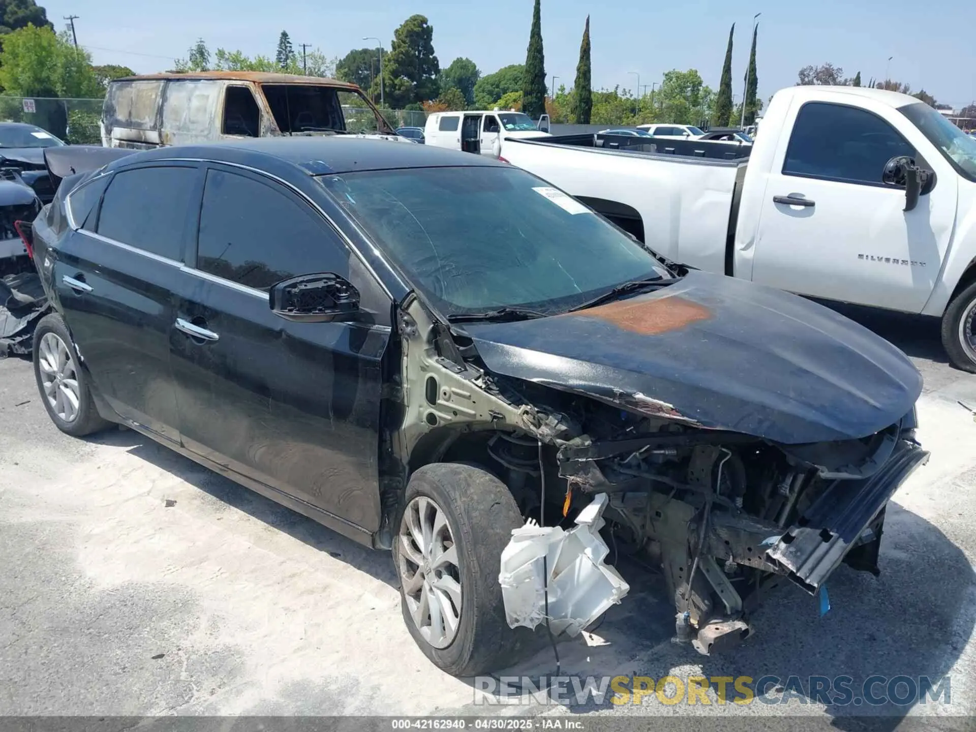 1 Photograph of a damaged car 3N1AB7AP6KL628561 NISSAN SENTRA 2019