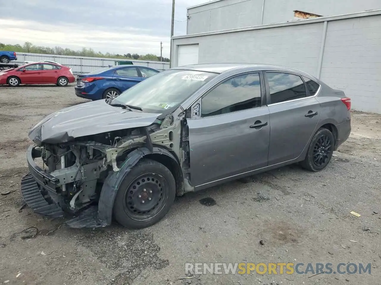 1 Photograph of a damaged car 3N1AB7AP6KY224923 NISSAN SENTRA 2019