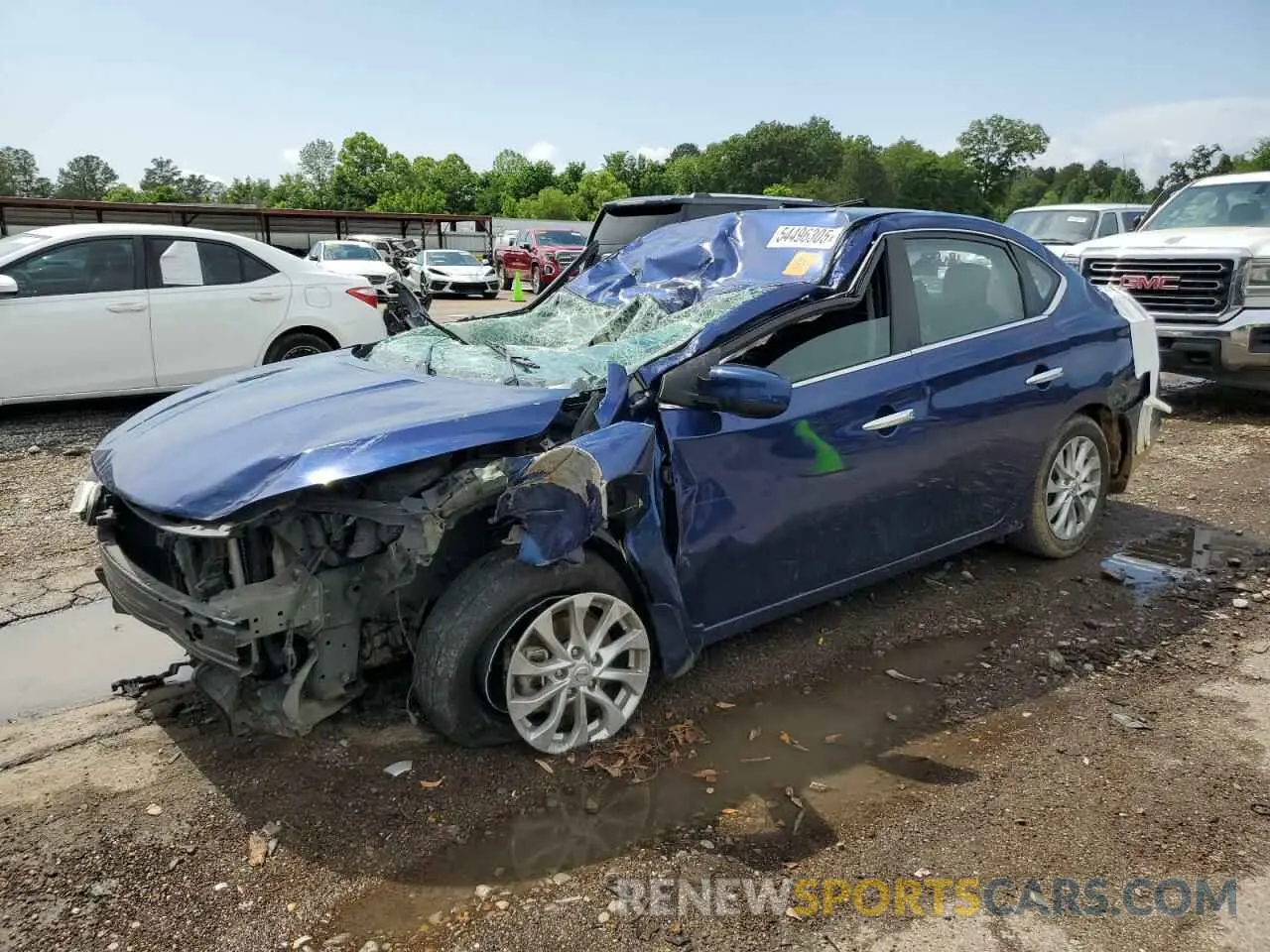1 Photograph of a damaged car 3N1AB7AP6KY256271 NISSAN SENTRA 2019