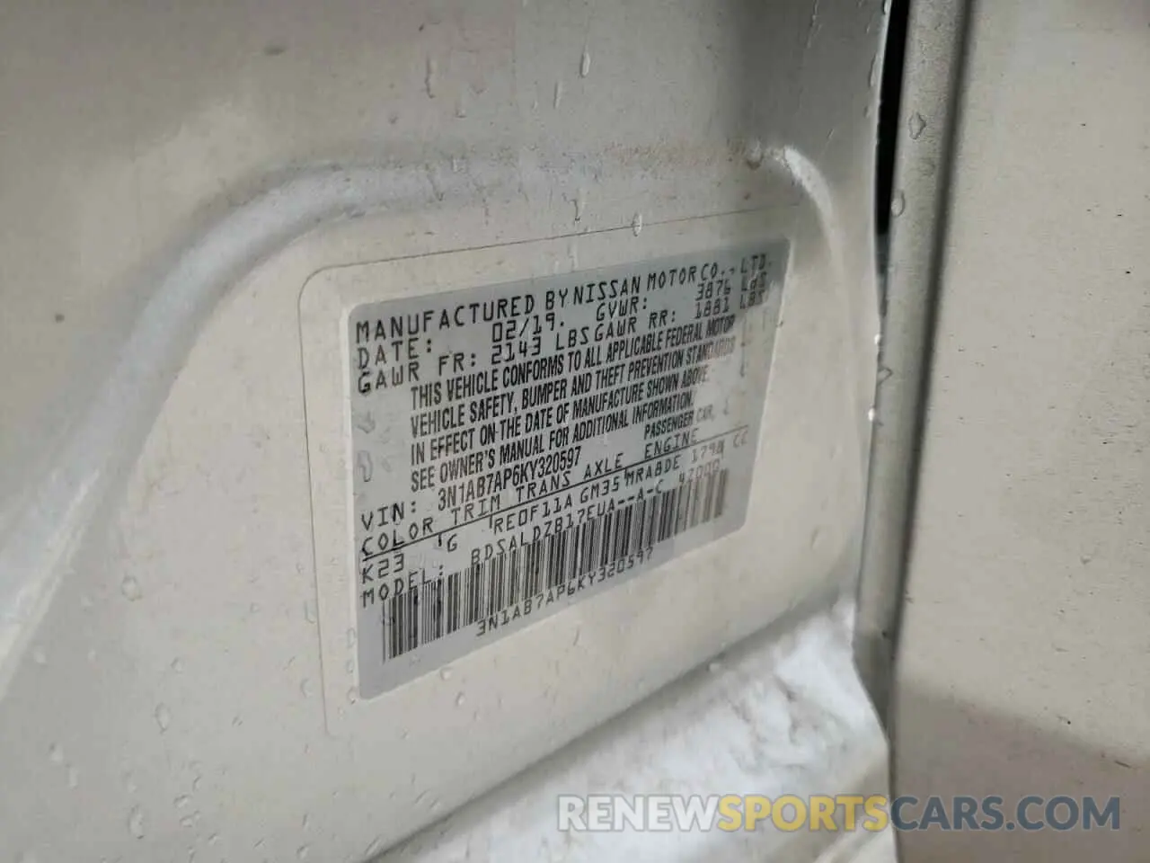12 Photograph of a damaged car 3N1AB7AP6KY320597 NISSAN SENTRA 2019