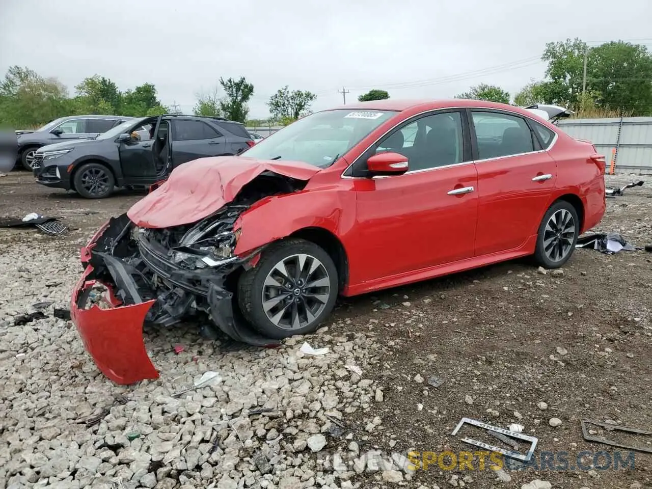 1 Photograph of a damaged car 3N1AB7AP6KY369993 NISSAN SENTRA 2019