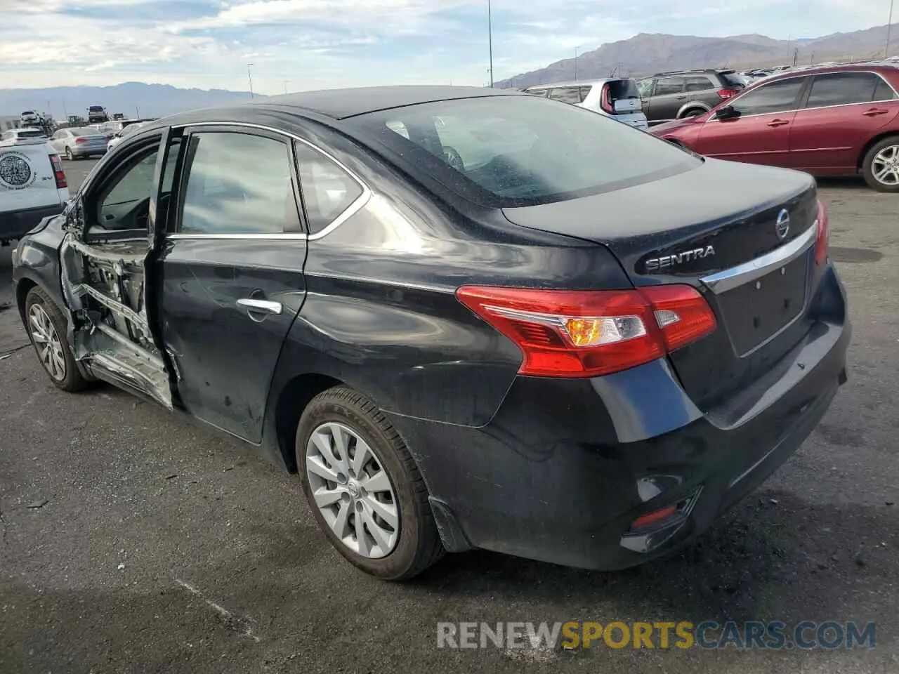 2 Photograph of a damaged car 3N1AB7AP6KY420831 NISSAN SENTRA 2019