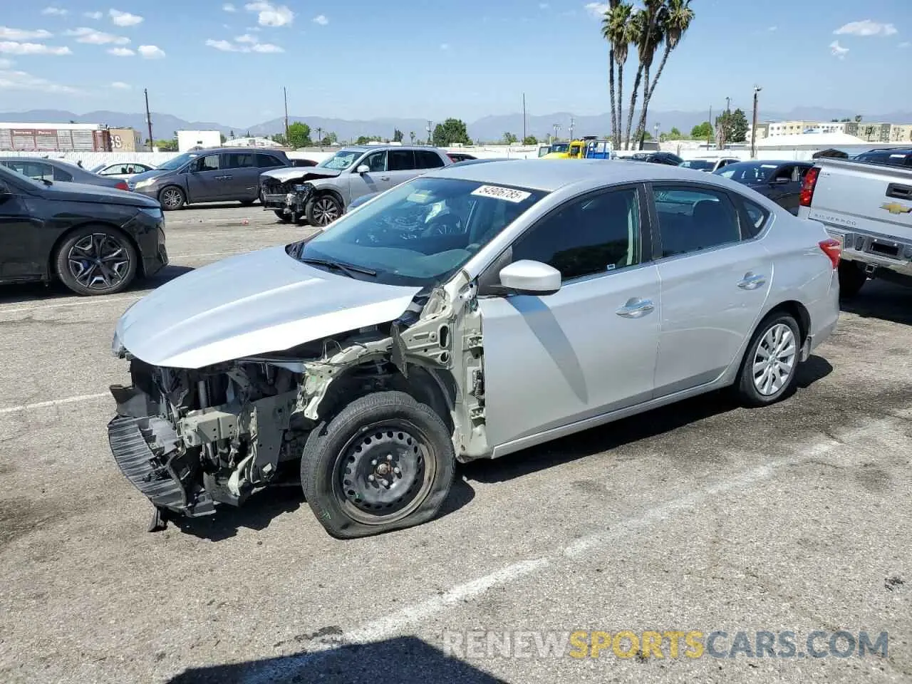 1 Photograph of a damaged car 3N1AB7AP6KY428010 NISSAN SENTRA 2019