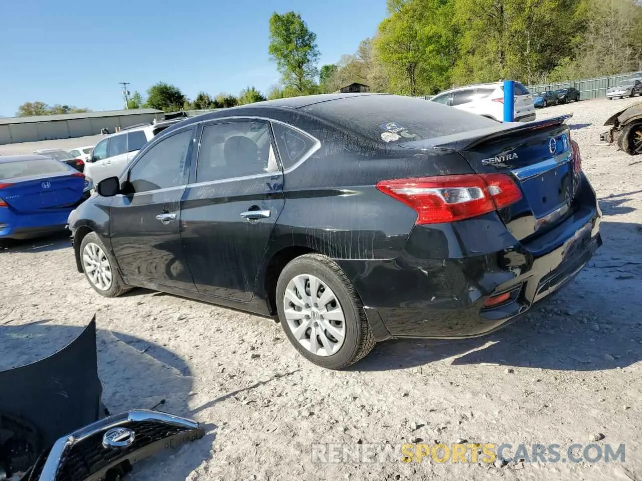 2 Photograph of a damaged car 3N1AB7AP6KY443879 NISSAN SENTRA 2019