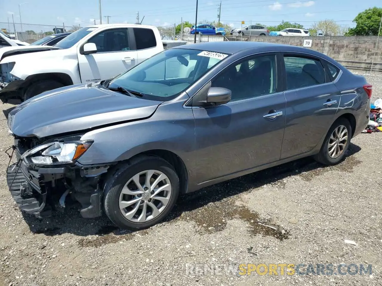 1 Photograph of a damaged car 3N1AB7AP6KY450783 NISSAN SENTRA 2019