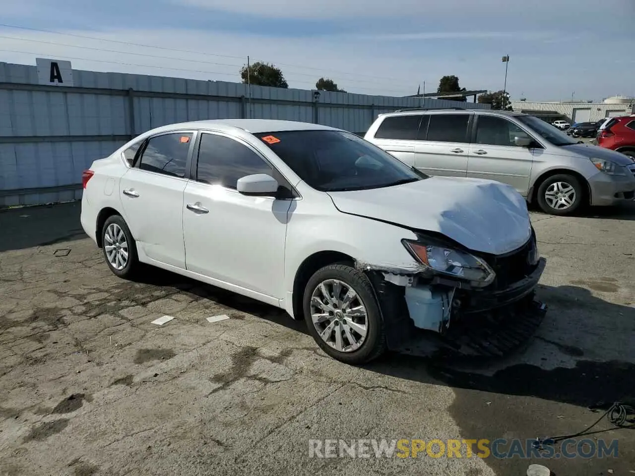 4 Photograph of a damaged car 3N1AB7AP6KY452596 NISSAN SENTRA 2019