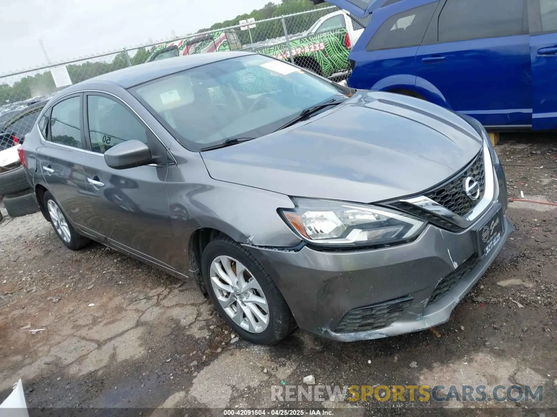 1 Photograph of a damaged car 3N1AB7AP7KL606388 NISSAN SENTRA 2019