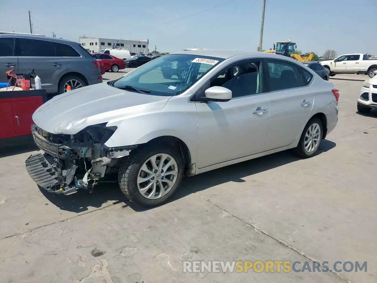 1 Photograph of a damaged car 3N1AB7AP7KL608383 NISSAN SENTRA 2019