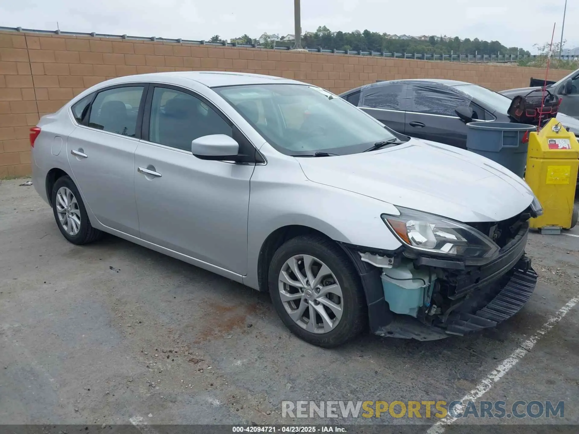 1 Photograph of a damaged car 3N1AB7AP7KL618363 NISSAN SENTRA 2019