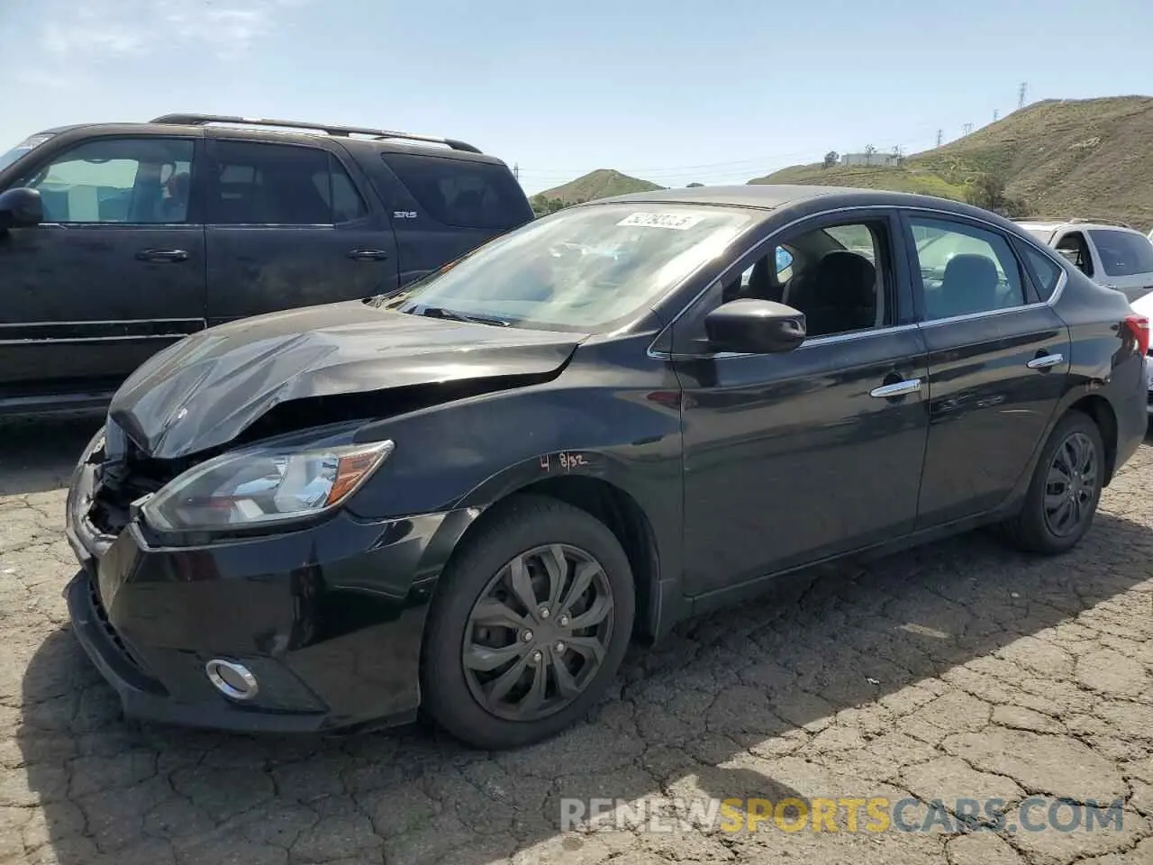 1 Photograph of a damaged car 3N1AB7AP7KY224364 NISSAN SENTRA 2019
