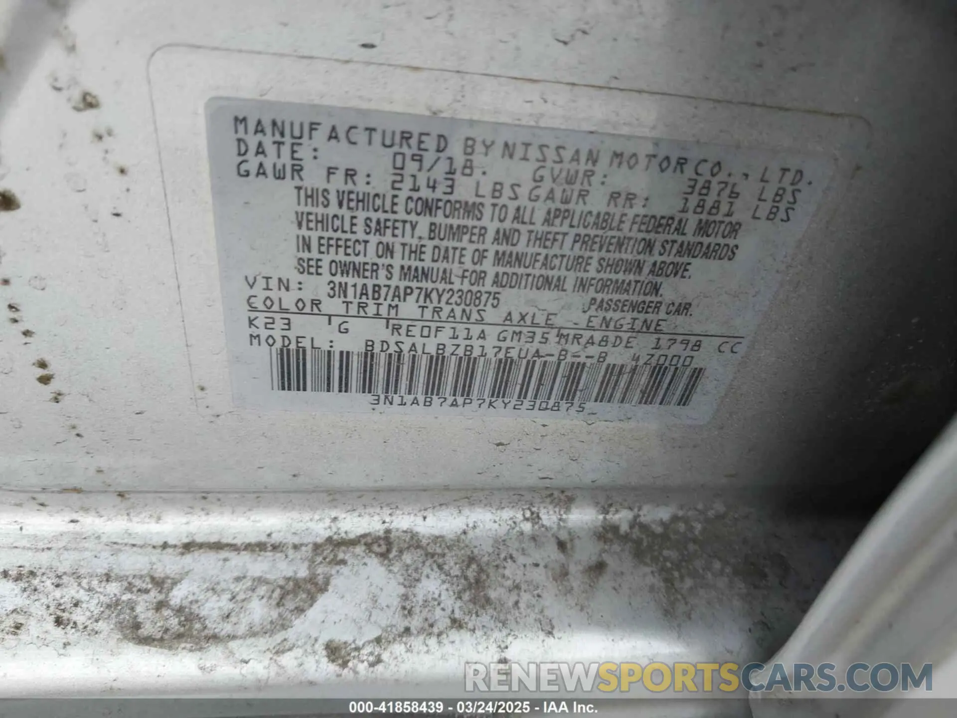 9 Photograph of a damaged car 3N1AB7AP7KY230875 NISSAN SENTRA 2019