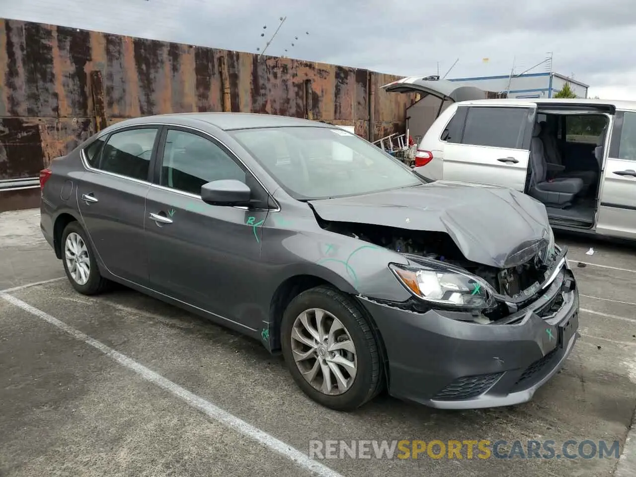 4 Photograph of a damaged car 3N1AB7AP7KY233842 NISSAN SENTRA 2019