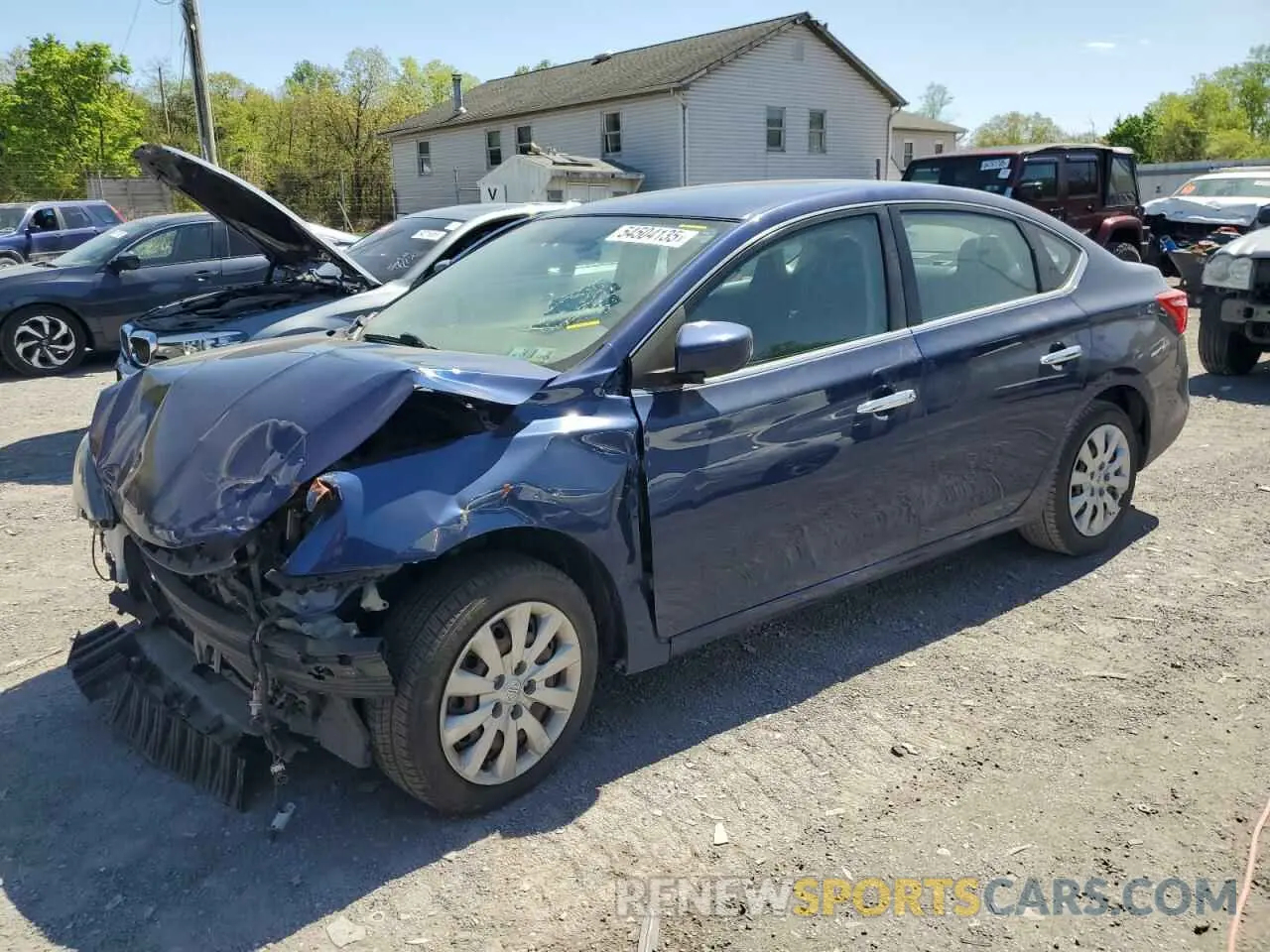 1 Photograph of a damaged car 3N1AB7AP7KY245490 NISSAN SENTRA 2019