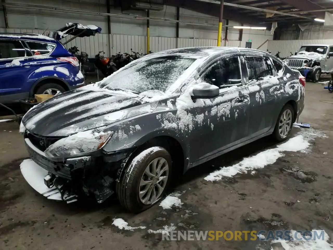1 Photograph of a damaged car 3N1AB7AP7KY271992 NISSAN SENTRA 2019