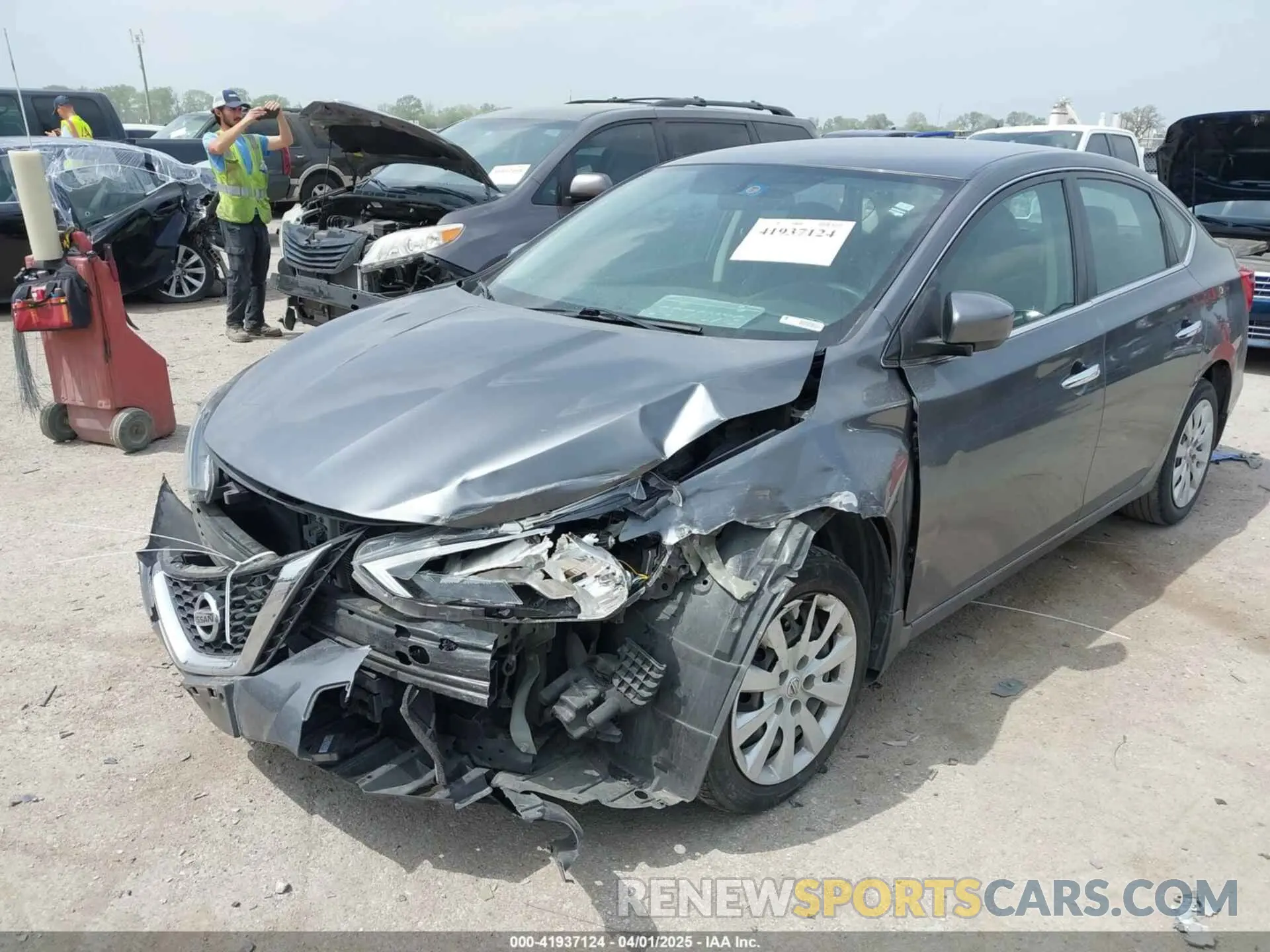 2 Photograph of a damaged car 3N1AB7AP7KY325789 NISSAN SENTRA 2019