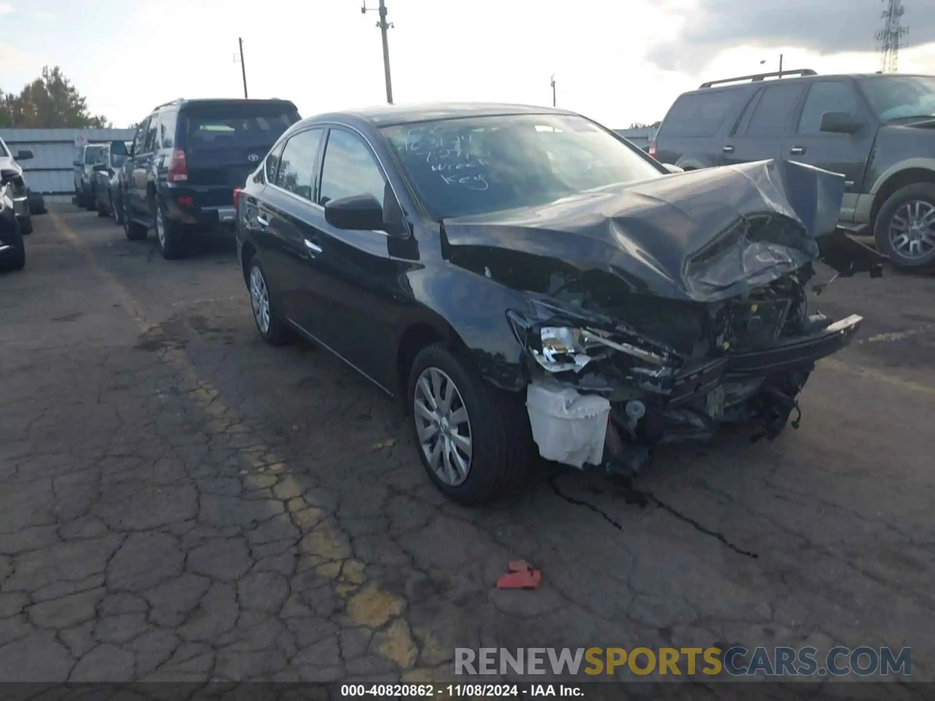 1 Photograph of a damaged car 3N1AB7AP7KY352927 NISSAN SENTRA 2019