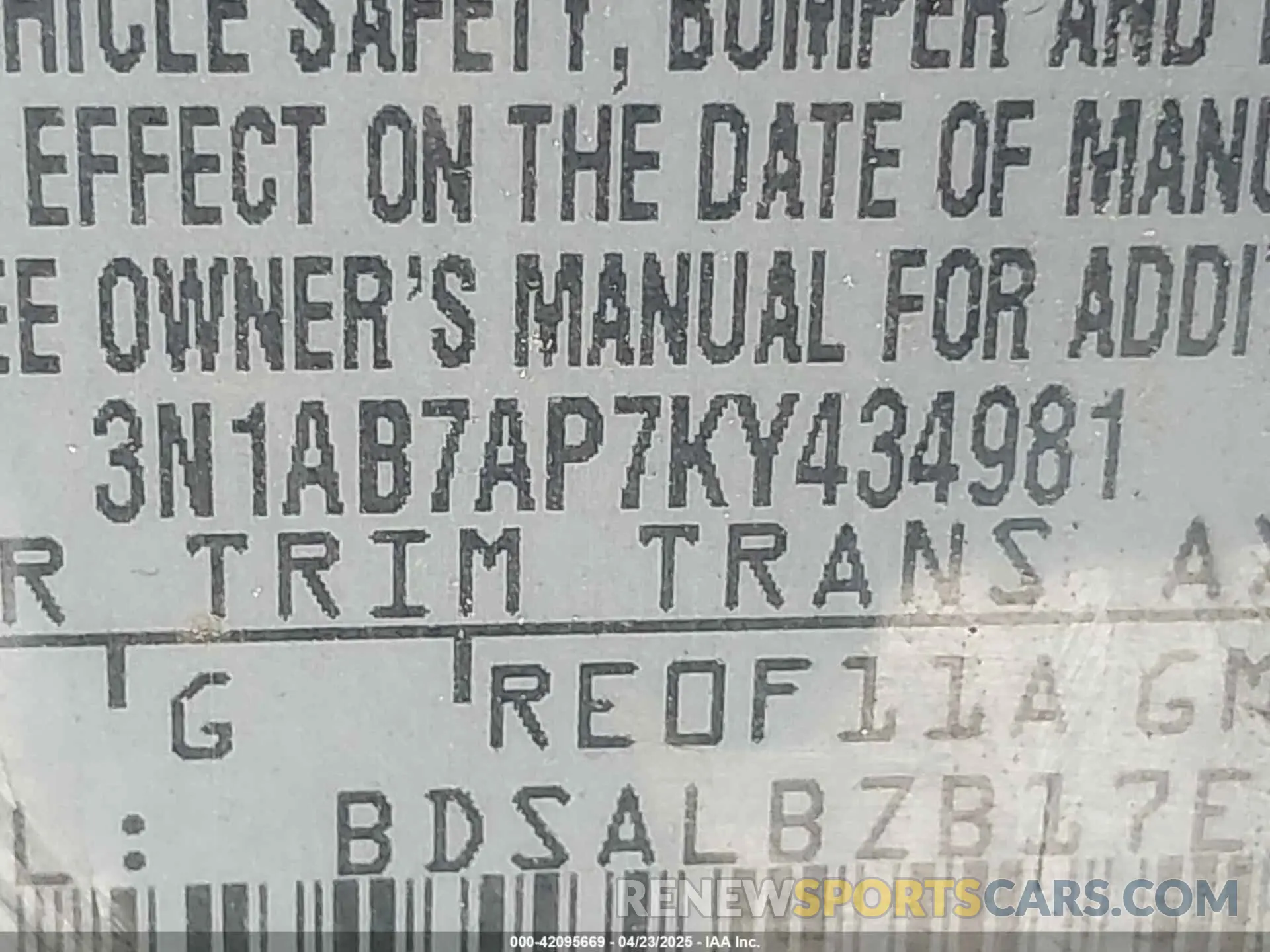 9 Photograph of a damaged car 3N1AB7AP7KY434981 NISSAN SENTRA 2019