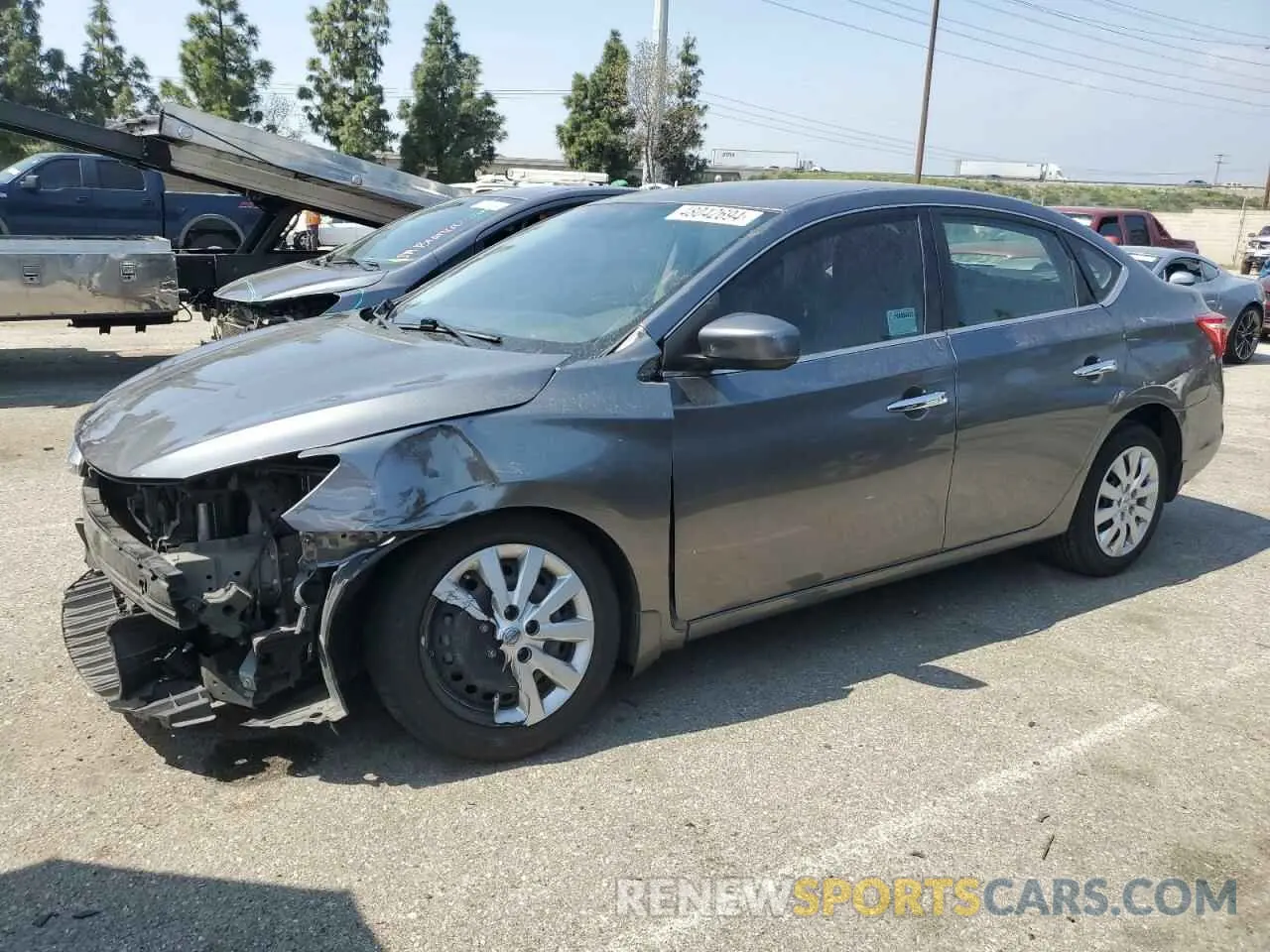 1 Photograph of a damaged car 3N1AB7AP8KY208920 NISSAN SENTRA 2019