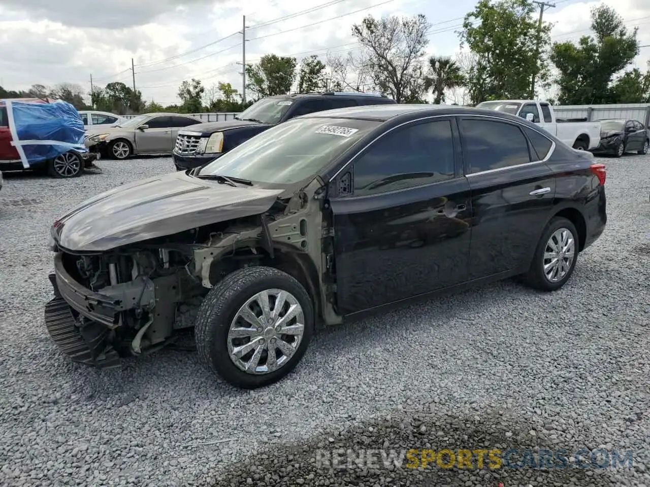 1 Photograph of a damaged car 3N1AB7AP8KY231324 NISSAN SENTRA 2019