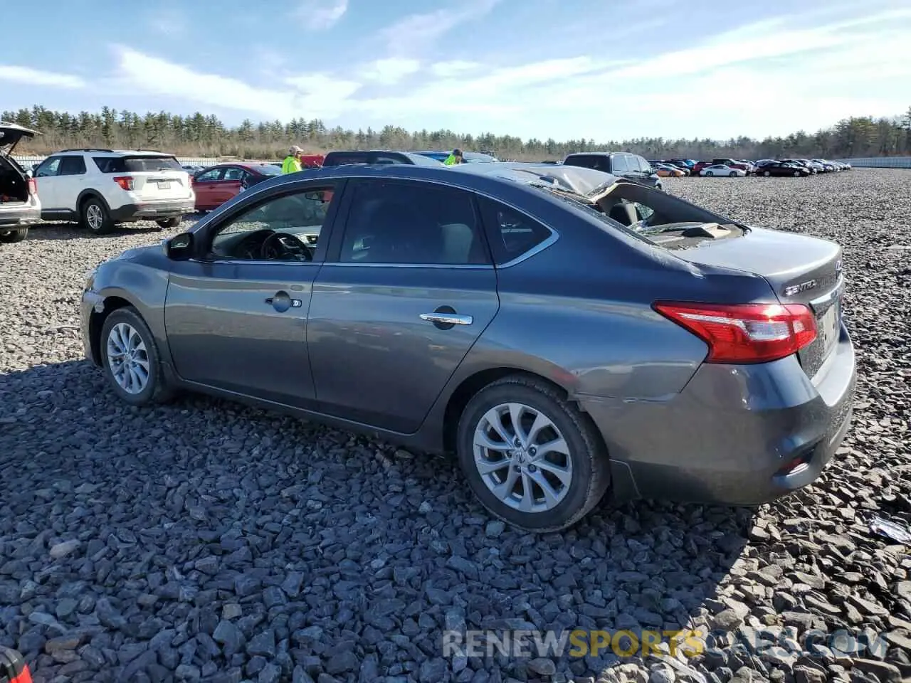 2 Photograph of a damaged car 3N1AB7AP8KY239469 NISSAN SENTRA 2019
