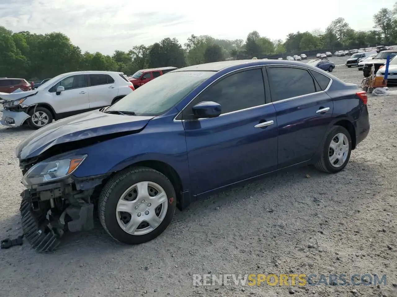 1 Photograph of a damaged car 3N1AB7AP8KY249810 NISSAN SENTRA 2019