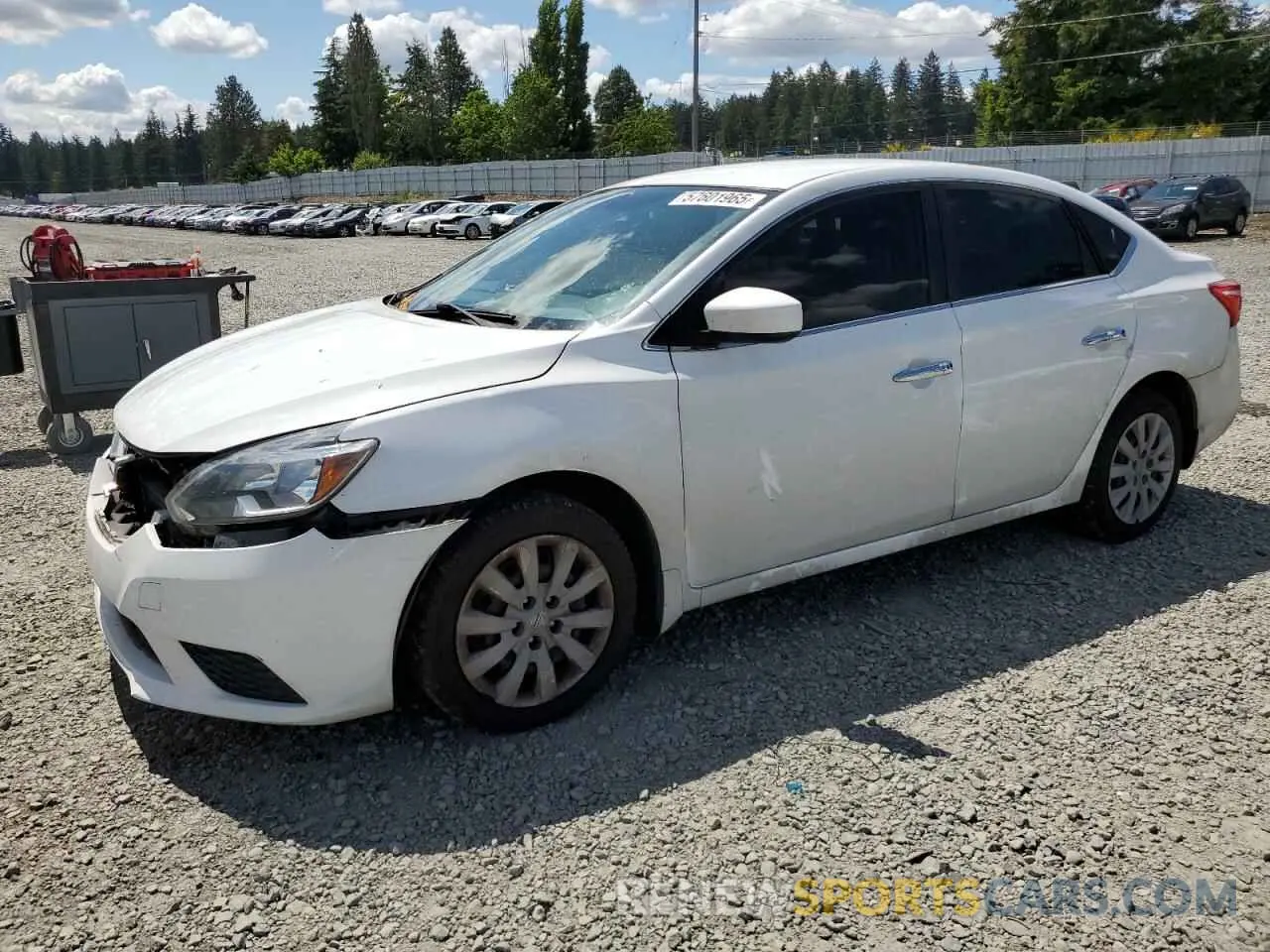1 Photograph of a damaged car 3N1AB7AP8KY280314 NISSAN SENTRA 2019