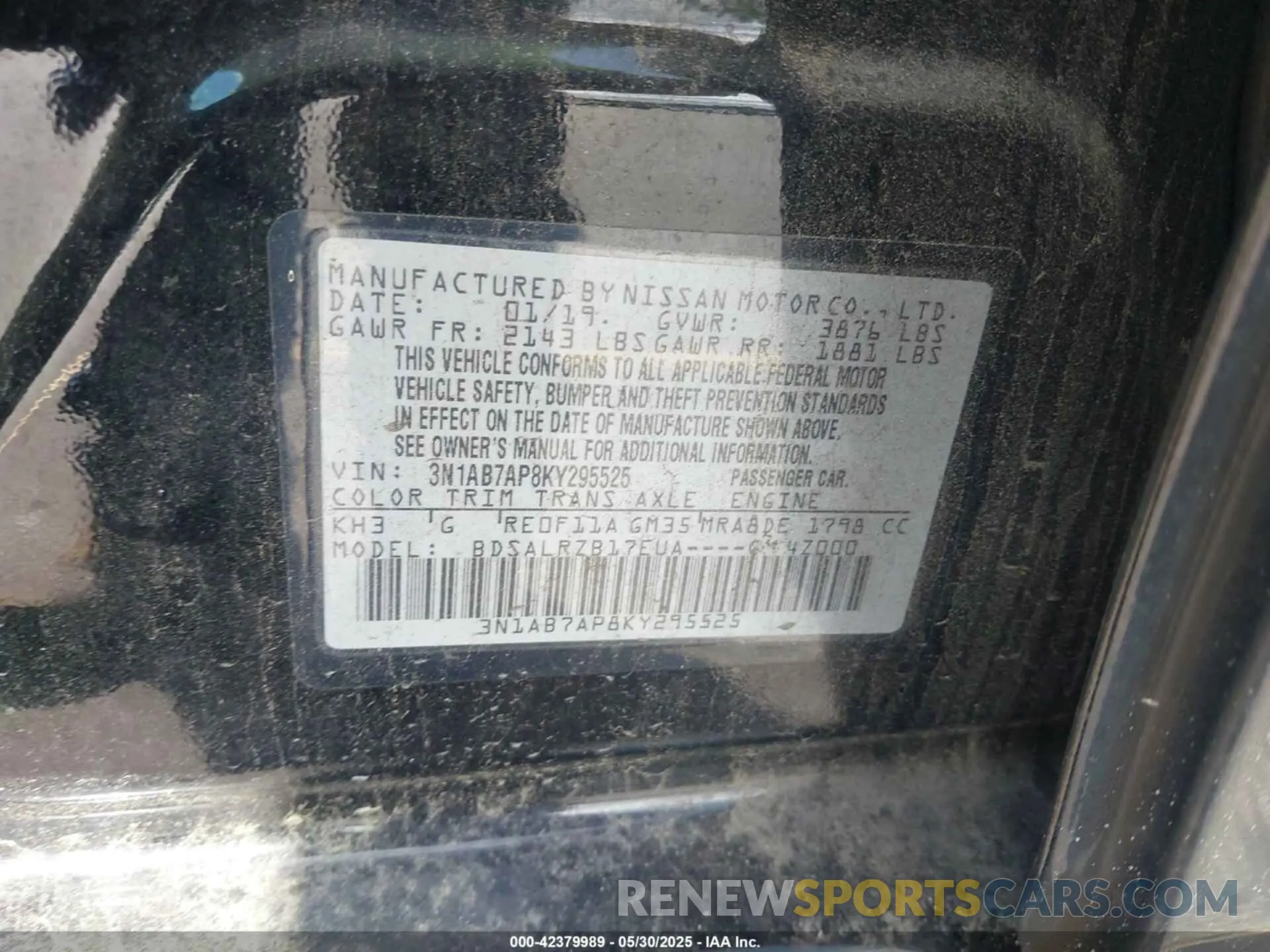 9 Photograph of a damaged car 3N1AB7AP8KY295525 NISSAN SENTRA 2019
