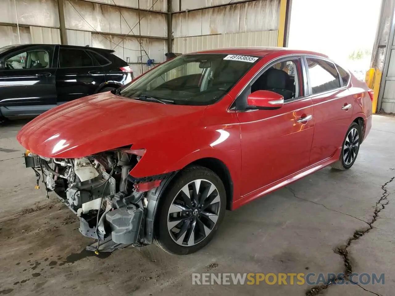 1 Photograph of a damaged car 3N1AB7AP8KY301680 NISSAN SENTRA 2019