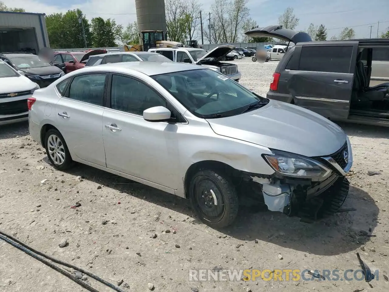 4 Photograph of a damaged car 3N1AB7AP8KY309049 NISSAN SENTRA 2019