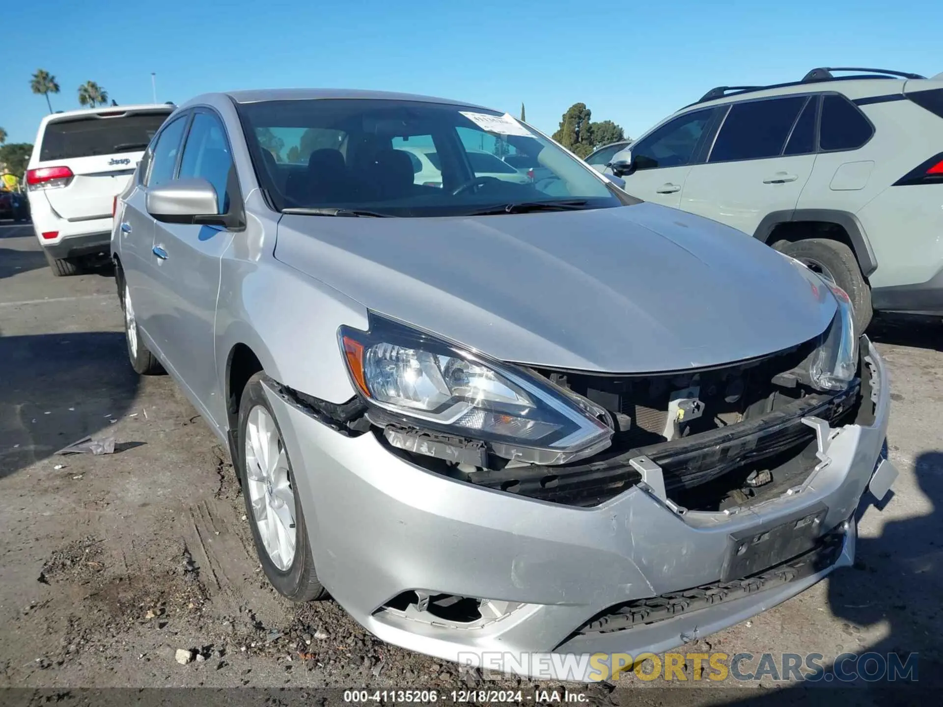 1 Photograph of a damaged car 3N1AB7AP8KY326093 NISSAN SENTRA 2019