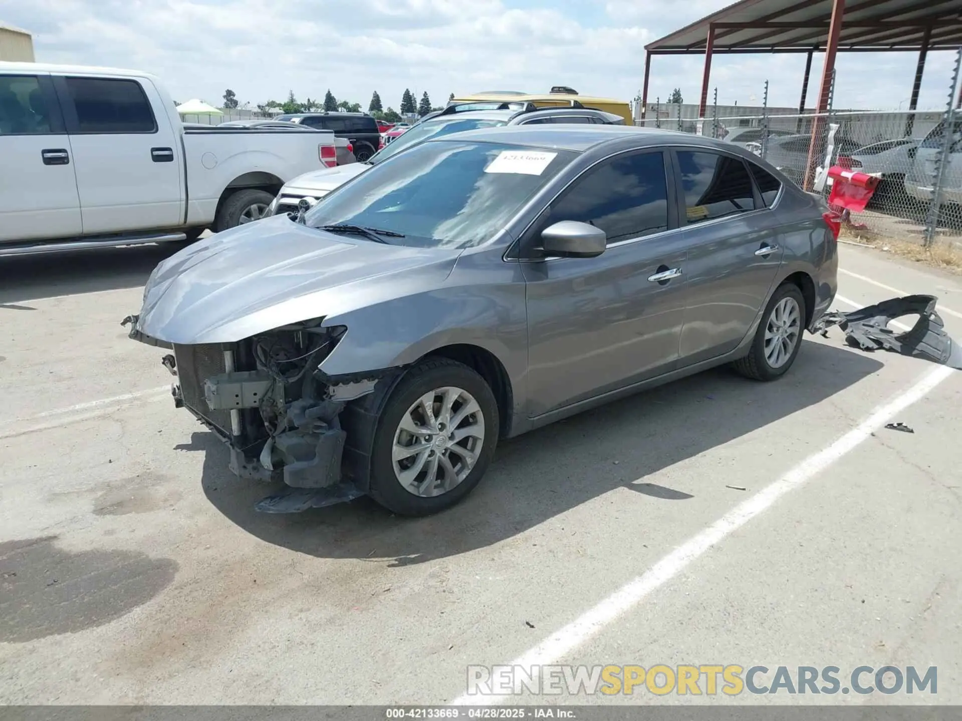 2 Photograph of a damaged car 3N1AB7AP8KY354976 NISSAN SENTRA 2019