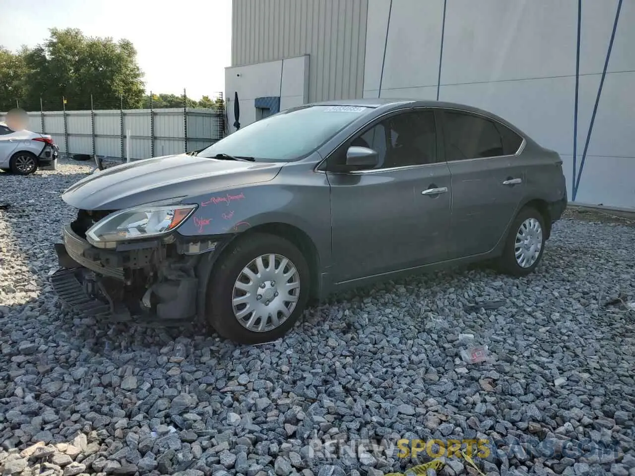 1 Photograph of a damaged car 3N1AB7AP8KY376475 NISSAN SENTRA 2019