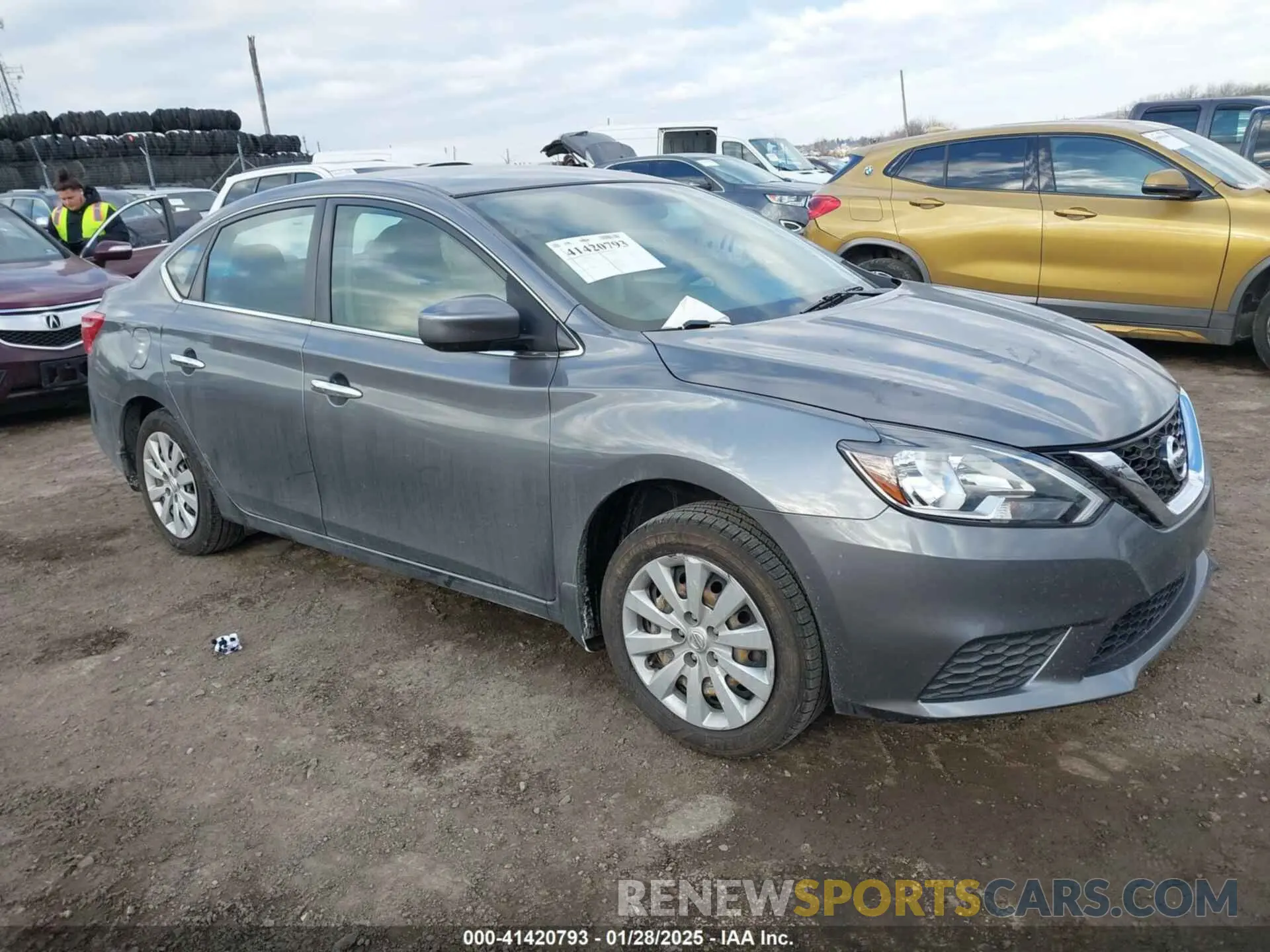 1 Photograph of a damaged car 3N1AB7AP8KY418028 NISSAN SENTRA 2019