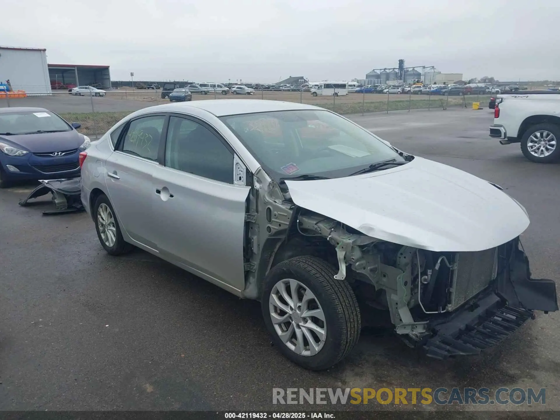 1 Photograph of a damaged car 3N1AB7AP8KY451692 NISSAN SENTRA 2019