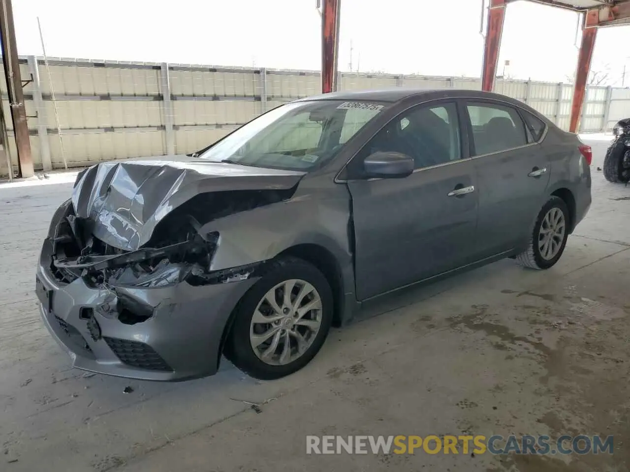 1 Photograph of a damaged car 3N1AB7AP9KL607459 NISSAN SENTRA 2019