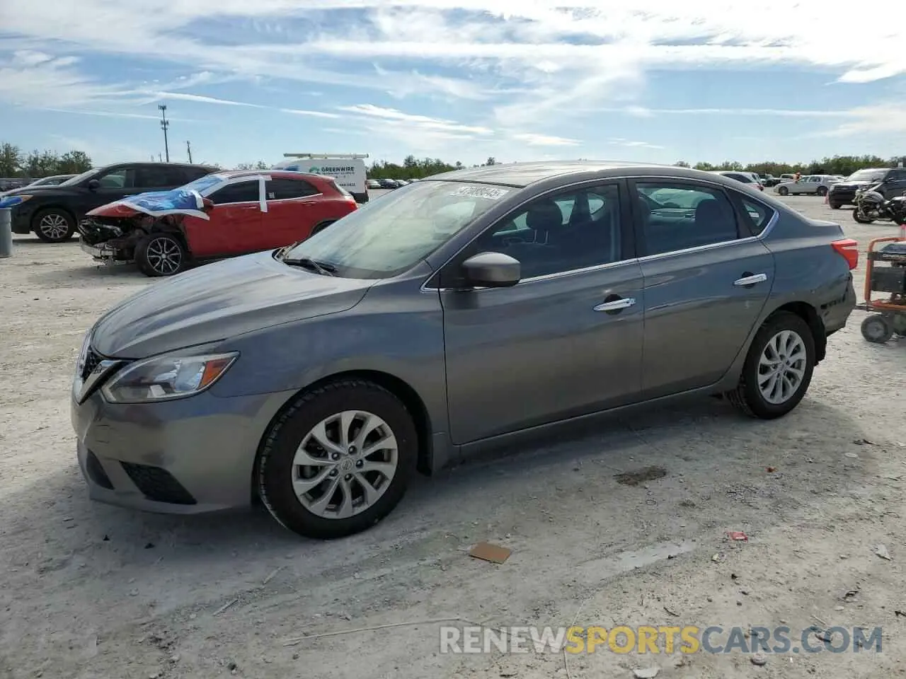 1 Photograph of a damaged car 3N1AB7AP9KL618526 NISSAN SENTRA 2019