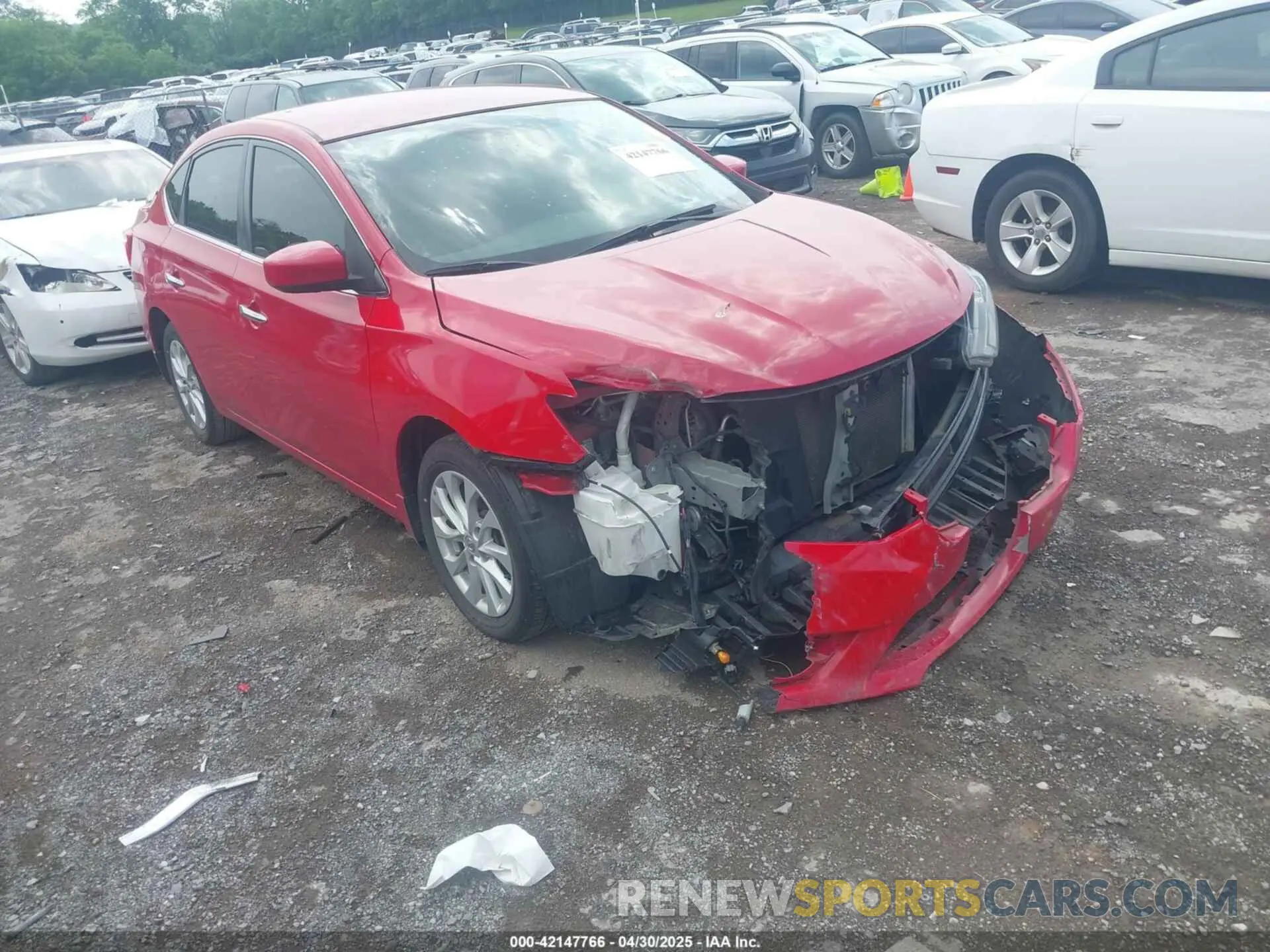 1 Photograph of a damaged car 3N1AB7AP9KY233812 NISSAN SENTRA 2019