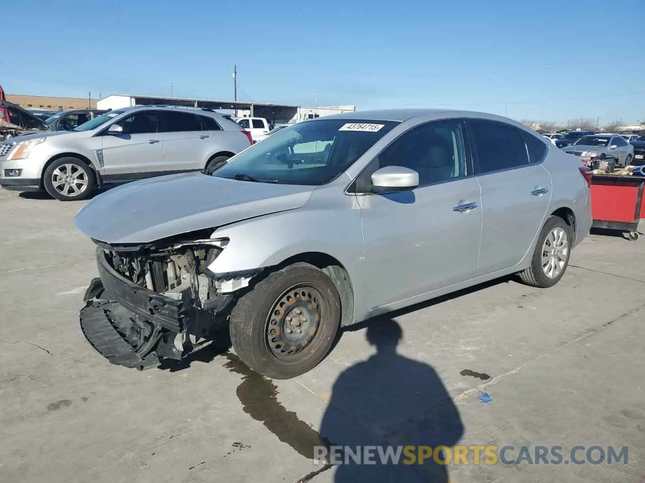 1 Photograph of a damaged car 3N1AB7AP9KY268589 NISSAN SENTRA 2019