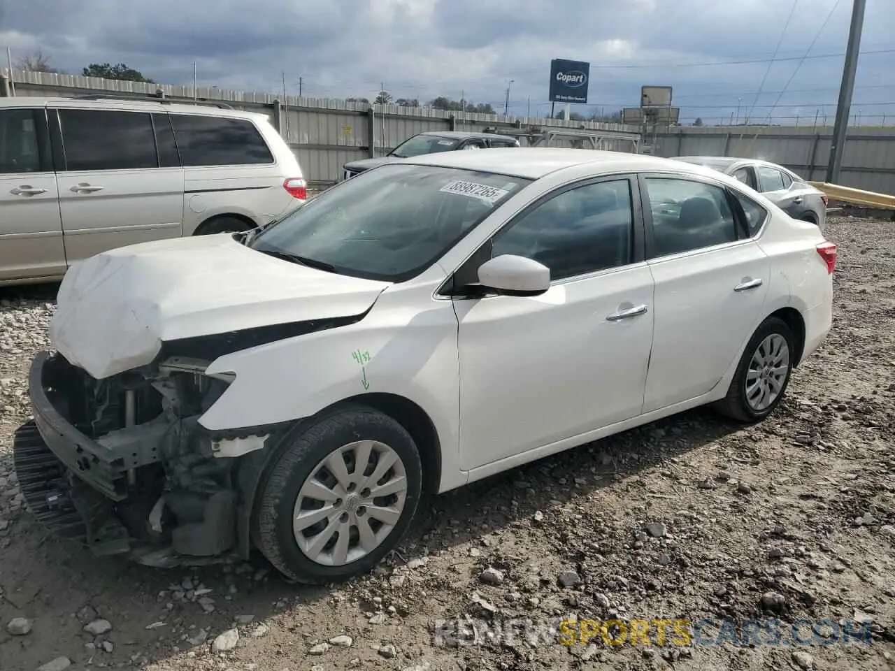 1 Photograph of a damaged car 3N1AB7AP9KY268950 NISSAN SENTRA 2019