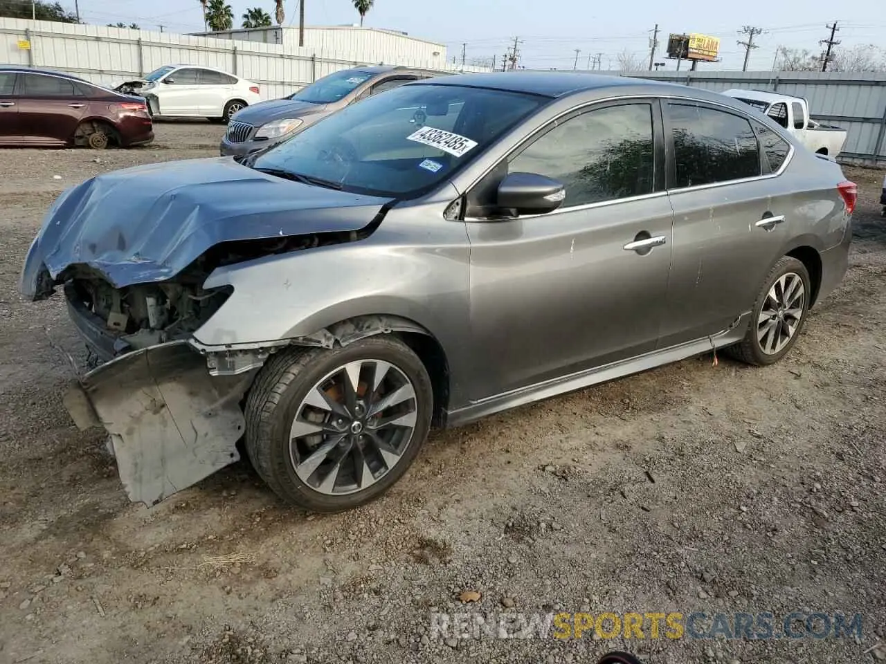 1 Photograph of a damaged car 3N1AB7AP9KY303213 NISSAN SENTRA 2019