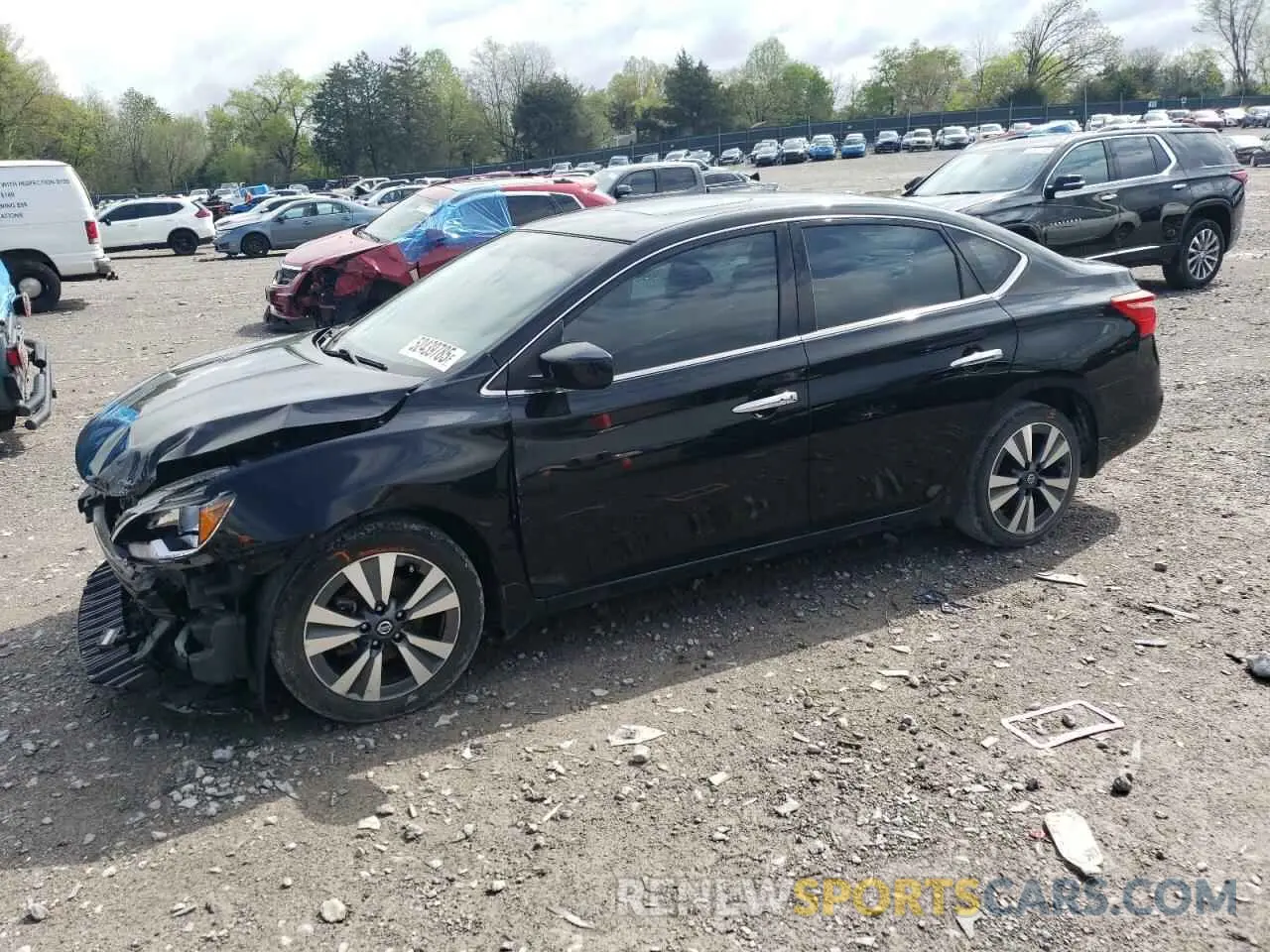 1 Photograph of a damaged car 3N1AB7AP9KY322442 NISSAN SENTRA 2019