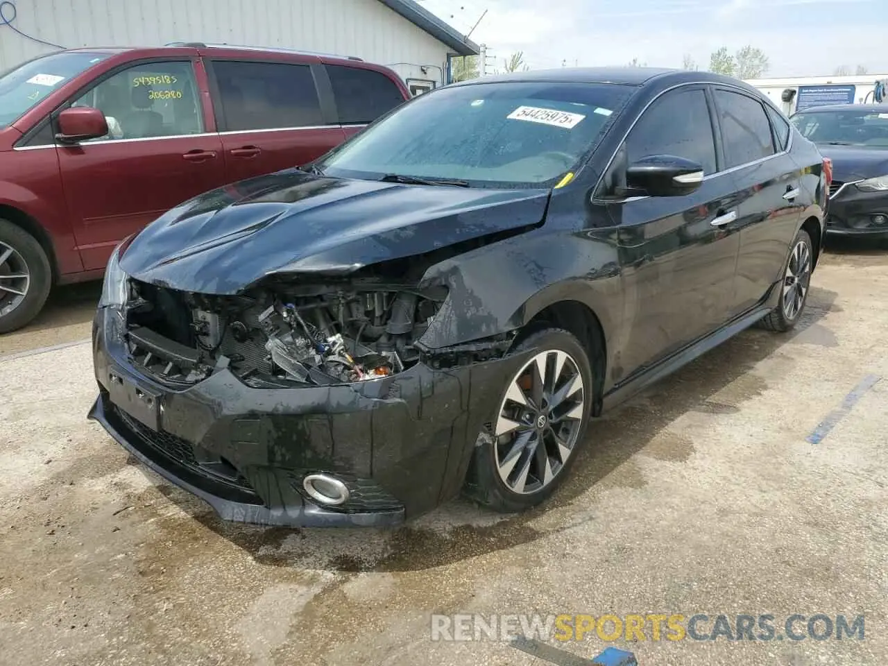 1 Photograph of a damaged car 3N1AB7AP9KY344408 NISSAN SENTRA 2019